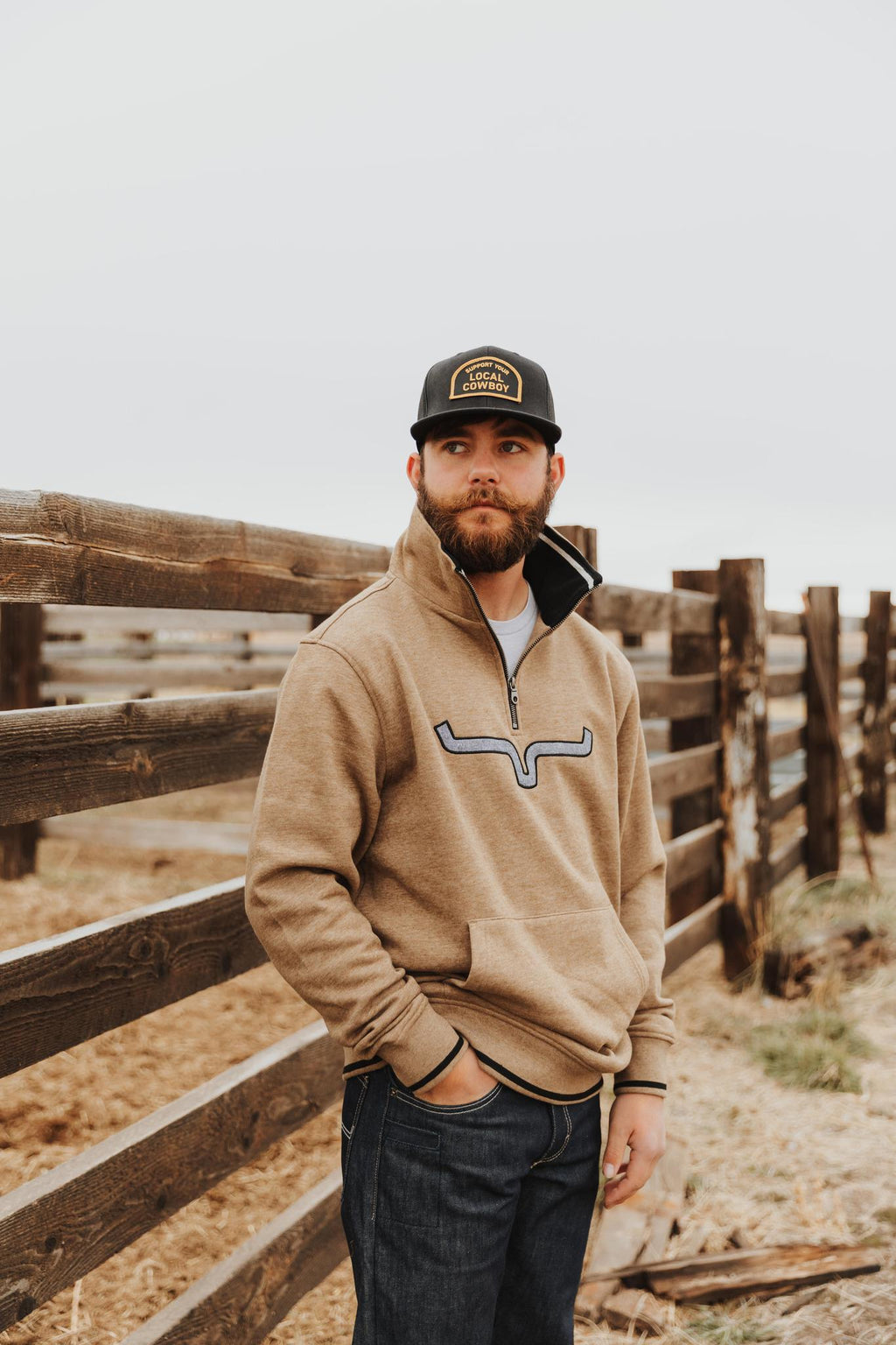 COWBOY COOL SUPPORT YOUR LOCAL COWBOY - BLACK