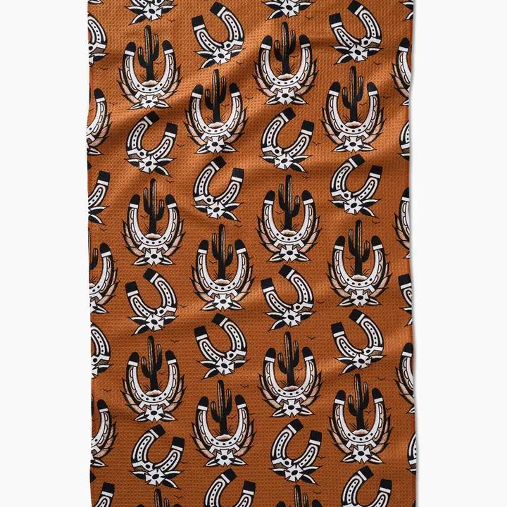 Western Horseshoes Tea Towel