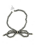 Sterling Silver Strechy Bow Tie Style Bracelet