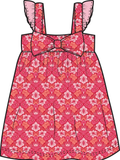 Girls Wildflower Rodeo Cotton Gauze Flutter Bow Woven Dress
