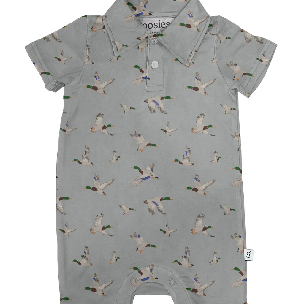 Mallards Ss Polo Romper (5/5 Restock)