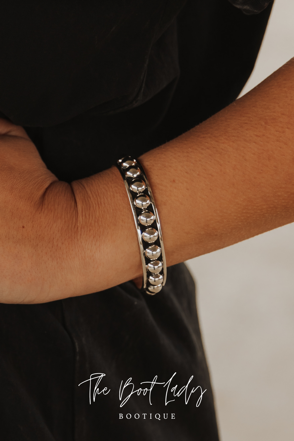 8MM STERLING SILVER BALL CUFF