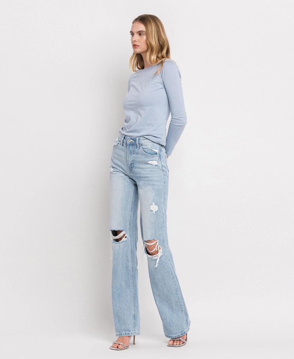 90's Vintage Super High Rise Flare Jeans | Sunny Plains