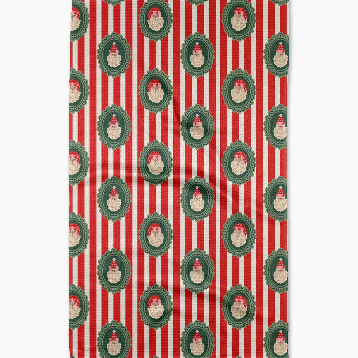 Striped Santa Tea Towel