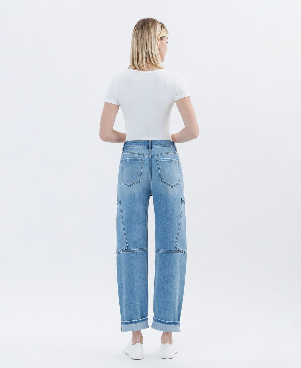 Super High Rise Utility Barrel Leg Jeans | AUGUSTINE