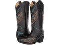 LD BLACK  FEATHER EMBROIDERY L5286