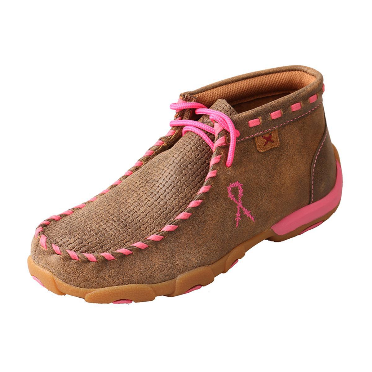 YOUTH DRIVING MOCCASINS BOMBER/NEON PINK YDM0026