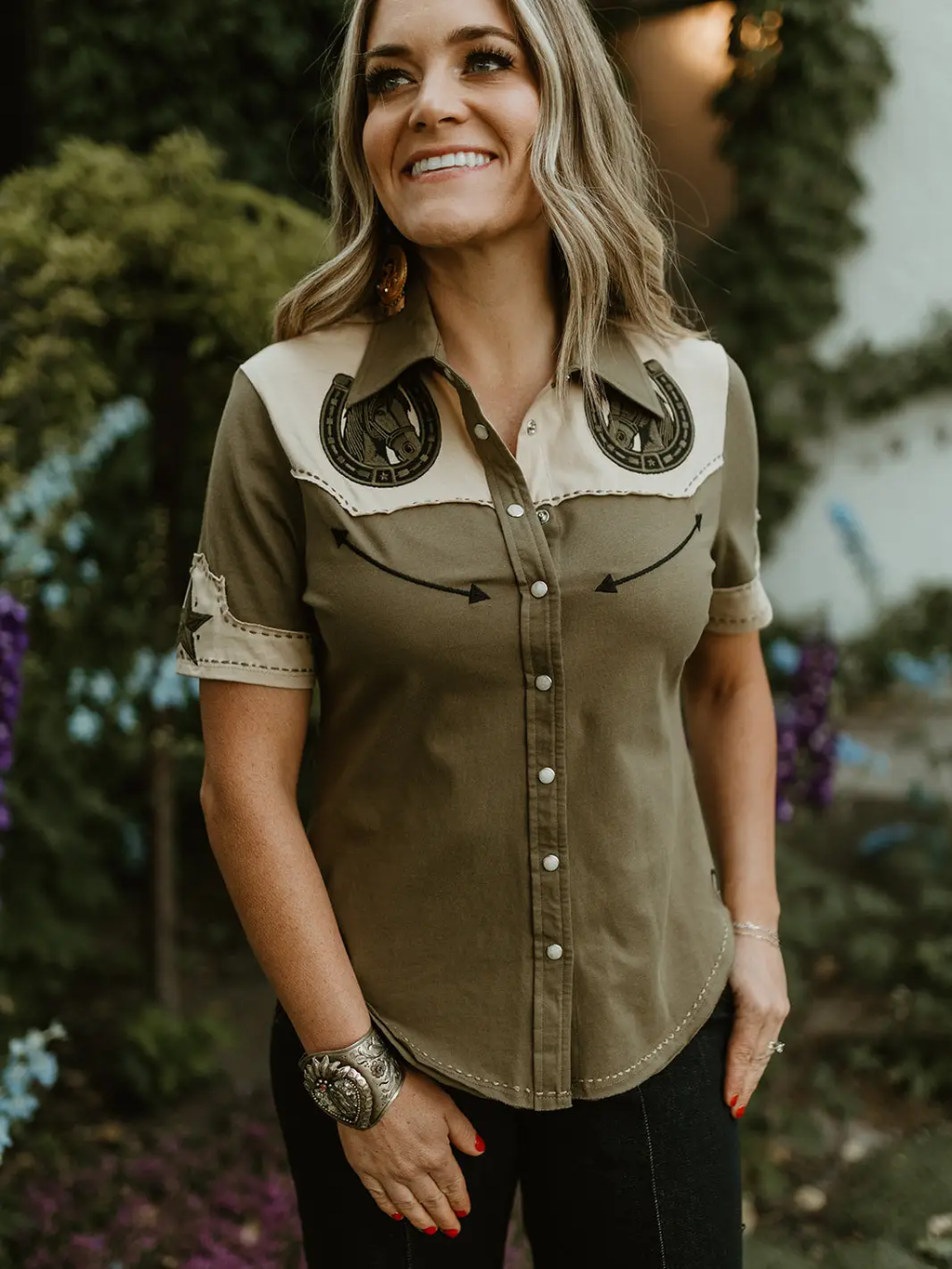 The Brave Horse Button Up