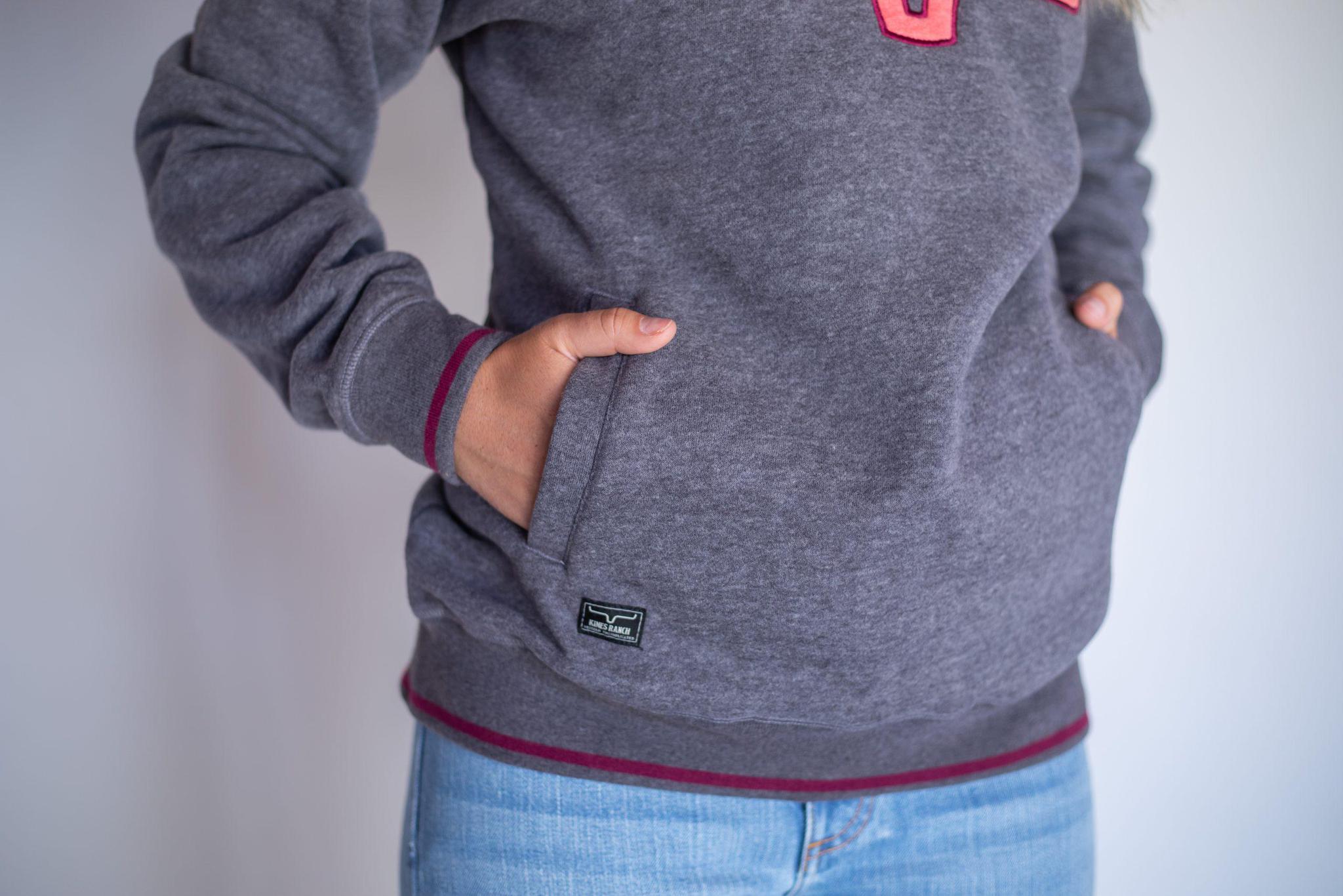 KIMES WOMEN'S TWO SCOOPS FLEECE - CHARCOAL