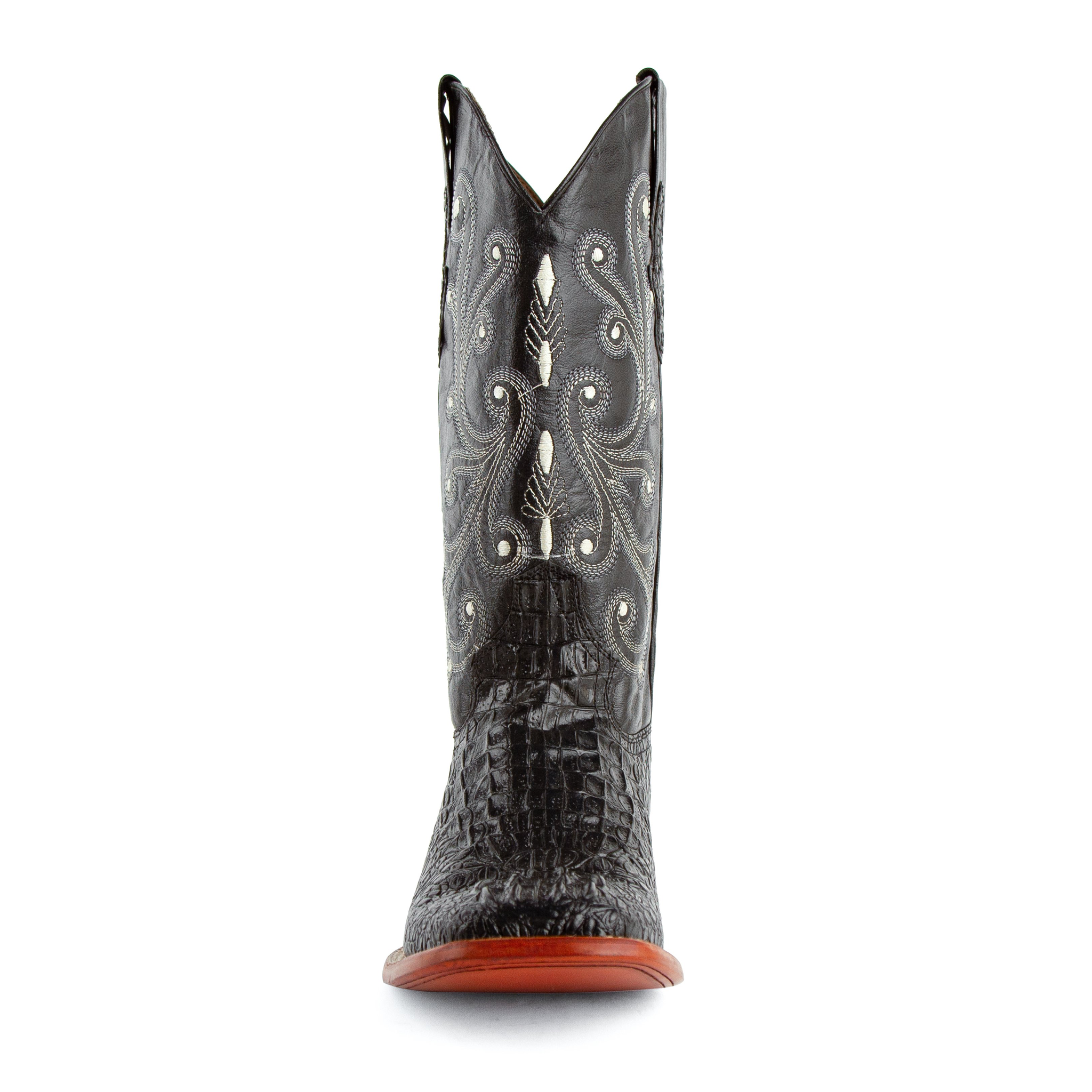 Men's Print Caiman Croc Stampede S-Toe Black