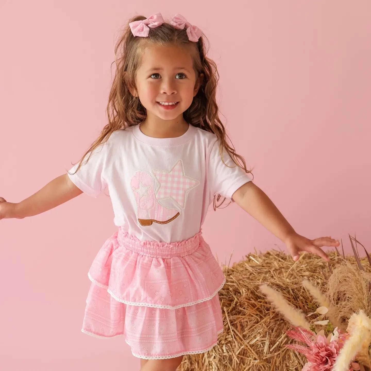 Pink Bandana Western Skort
