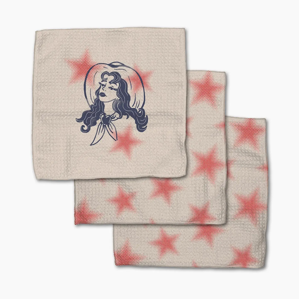 Cowgirl Summer Dishcloth Set