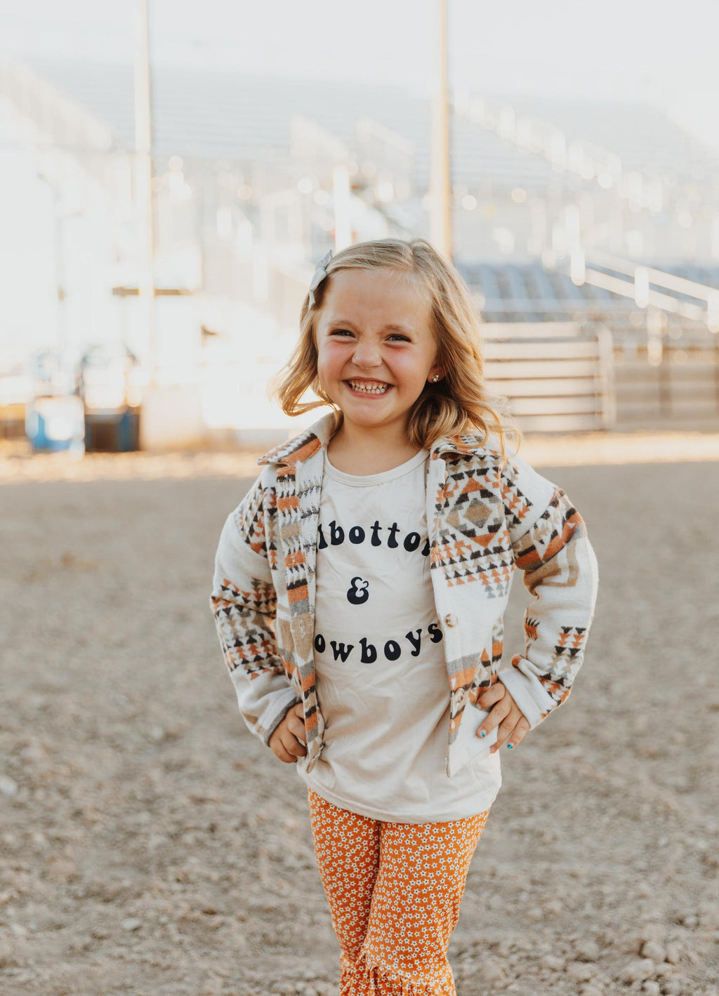 KIDS AZTEC PRINTED SHACKET - KHAKI