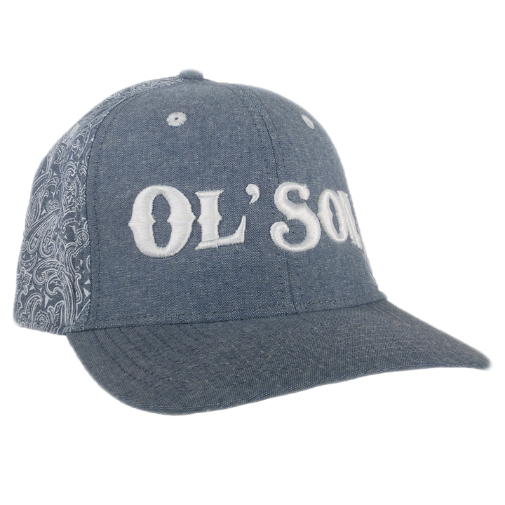 OL' SON LIGHT DENIM PAISLEY FLATBILL