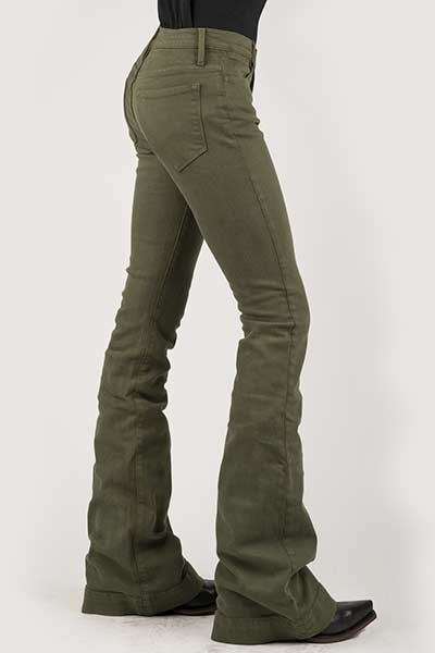 WOMENS JEAN 921 HIGH RISE FLARE FIT FRONT YOKE JEAN PLAIN BACK PKTS OWS 11-054-0921-2410 GR US
