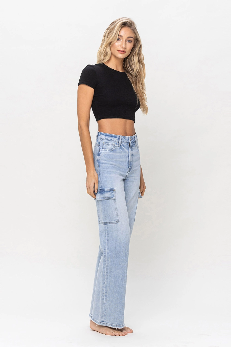 90's Vintage Straight Jeans with Cargo Utility - Reverent