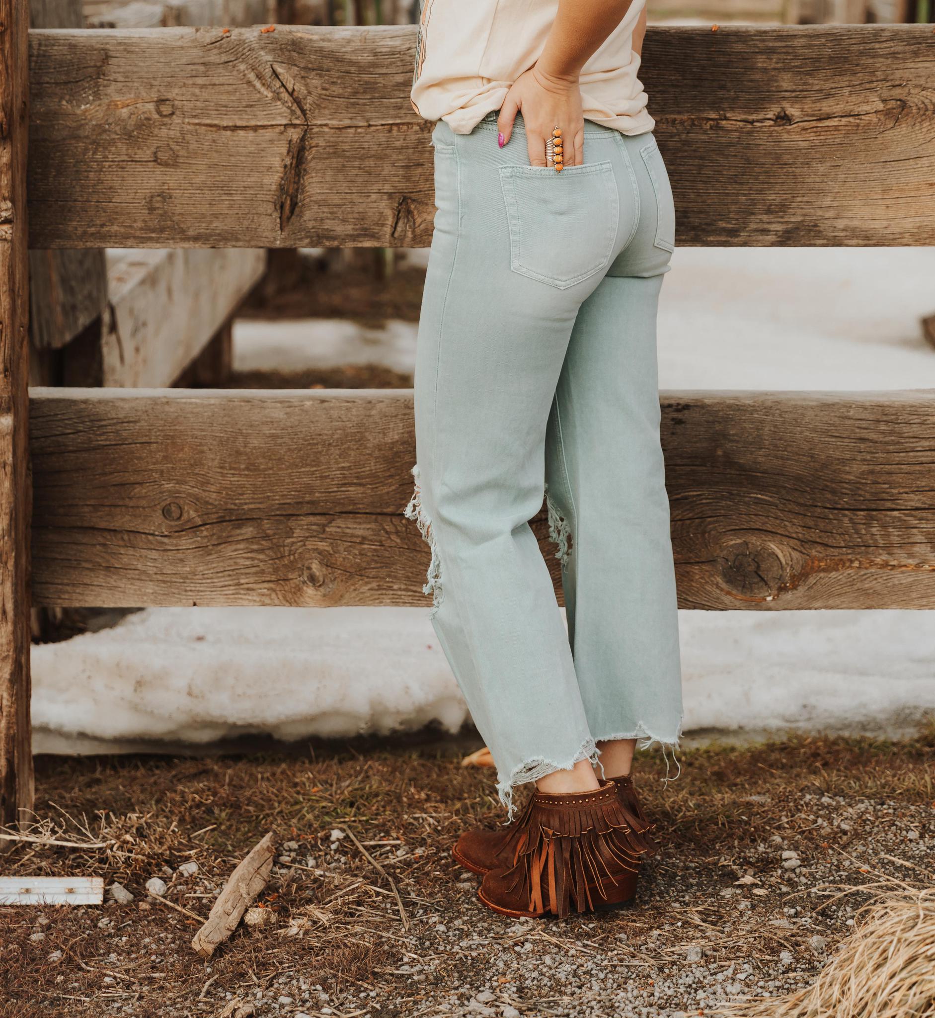 FINAL SALE Ladies Fringe Dist. Brown C-Toe