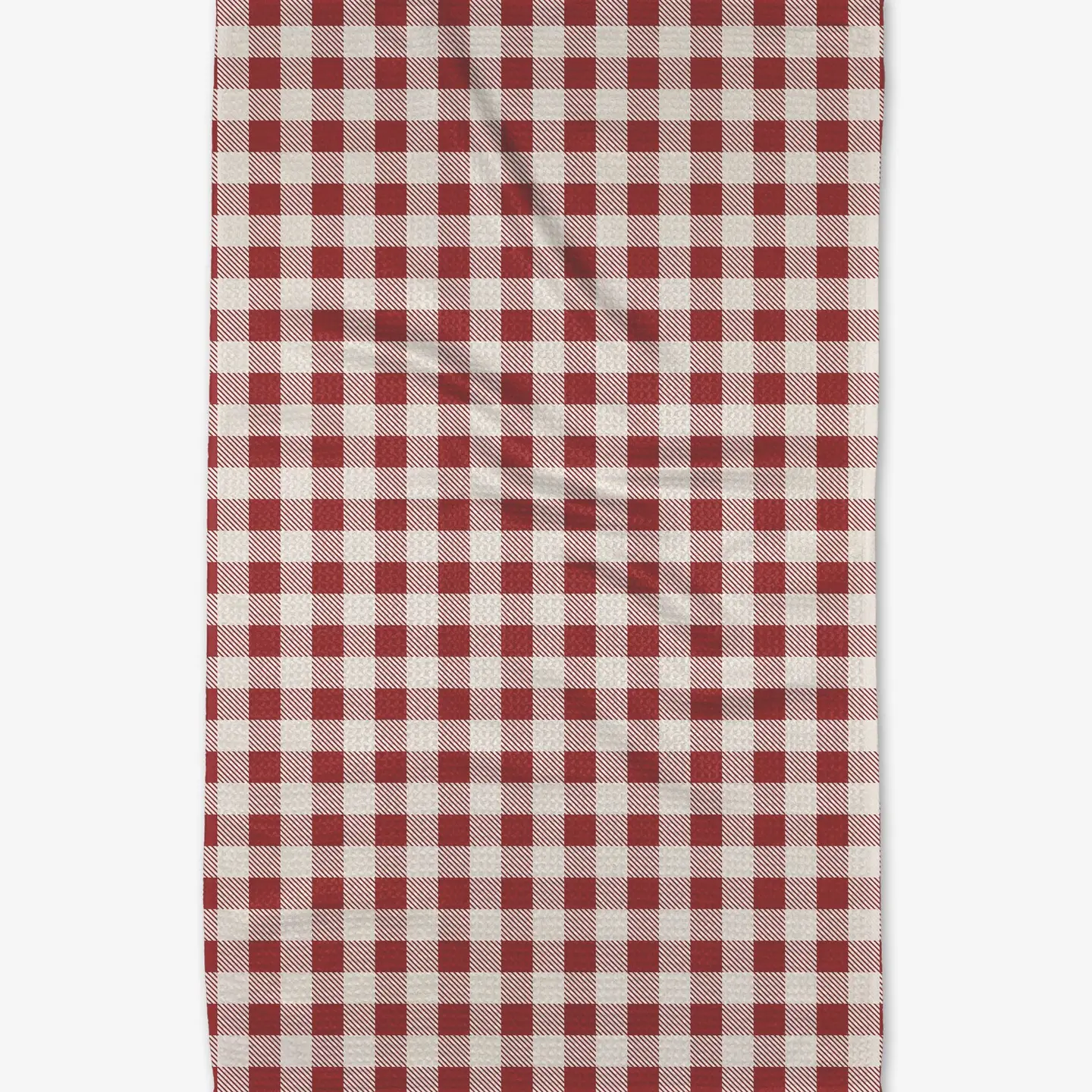 Christmas Gingham Red Tea Towel