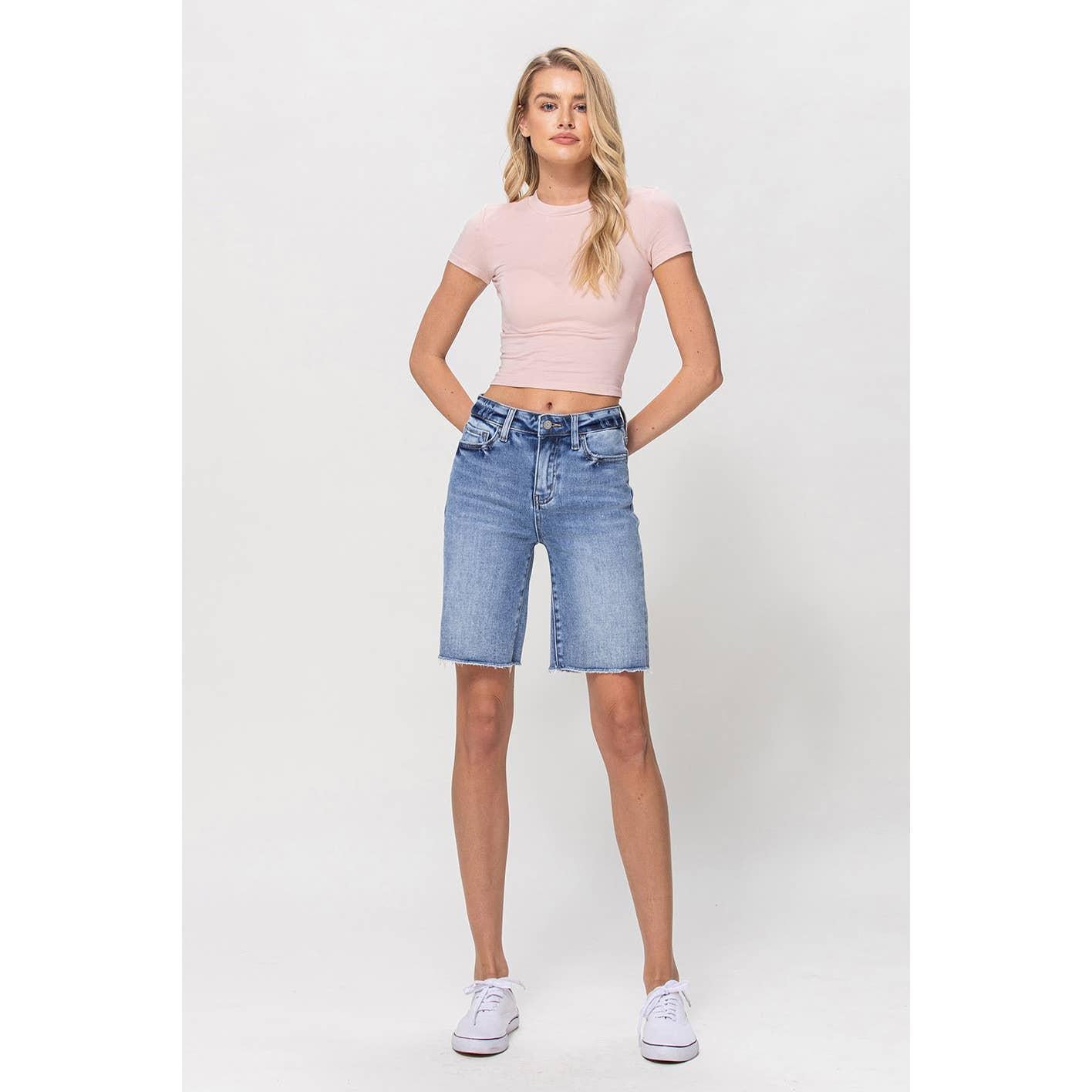 HIGH RISE BERMUDA SHORTS | VALERIE