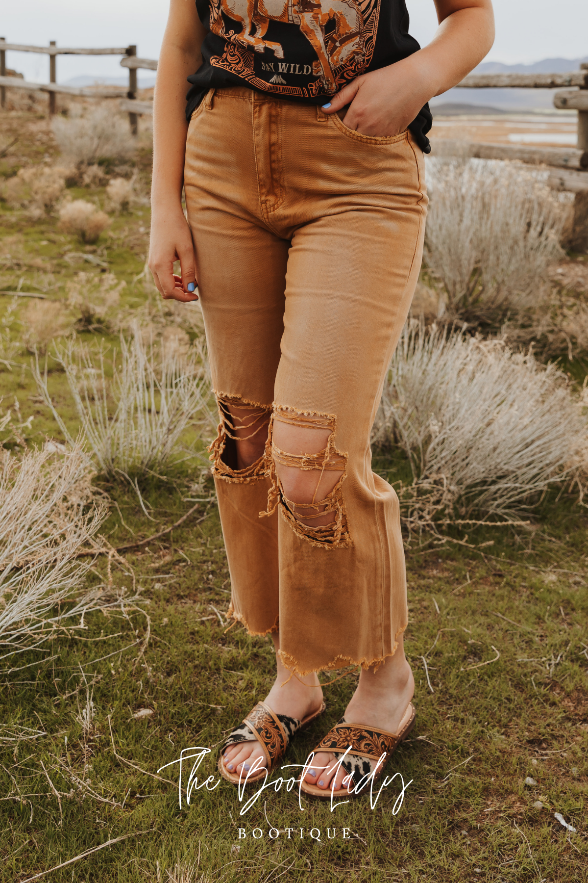 Chappy Western Hand-Tooled Sandals - S-6914