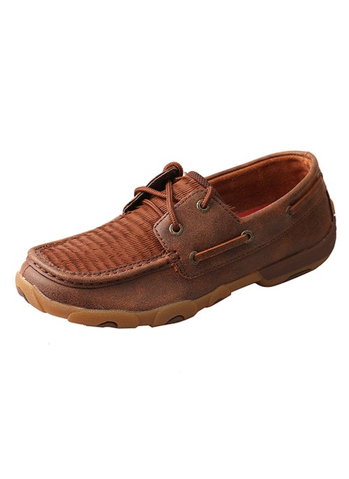 WOMENS DRIVING MOCCASINS - BOAT BOMBER HAIRY BROWN WDM0061