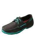 WOMENS DRIVING MOCCASINS - BOAT BOMBER BLACK/LUSH GREEN WDM0062